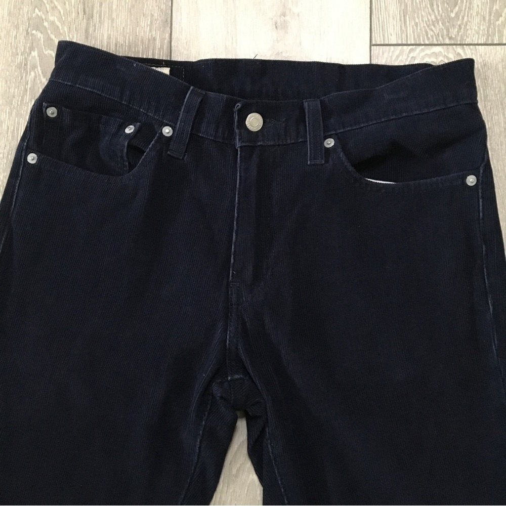 Levis 511 Trousers W31 L32 Blue Corduroy Slim Straight Cords Zip Fly - Picture 5 of 10